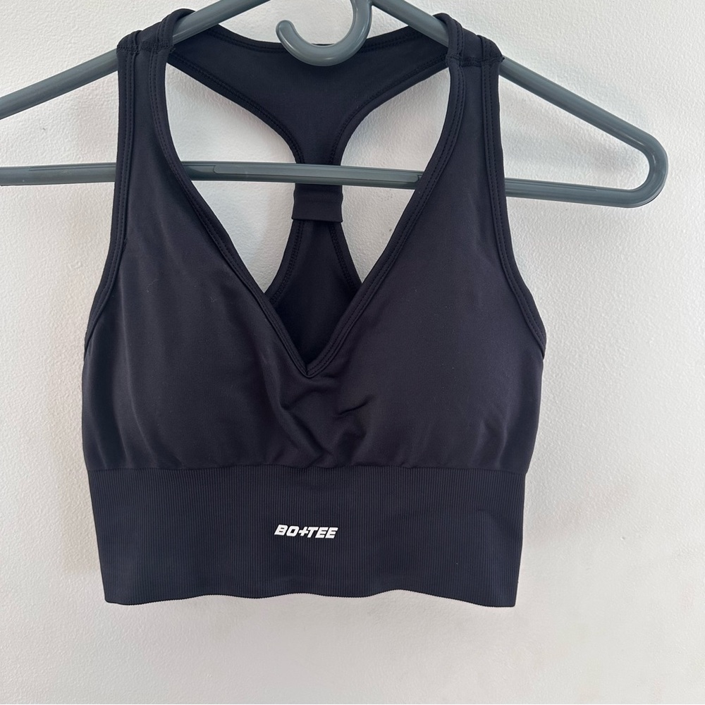 Bo + Tee Black Sports Bra